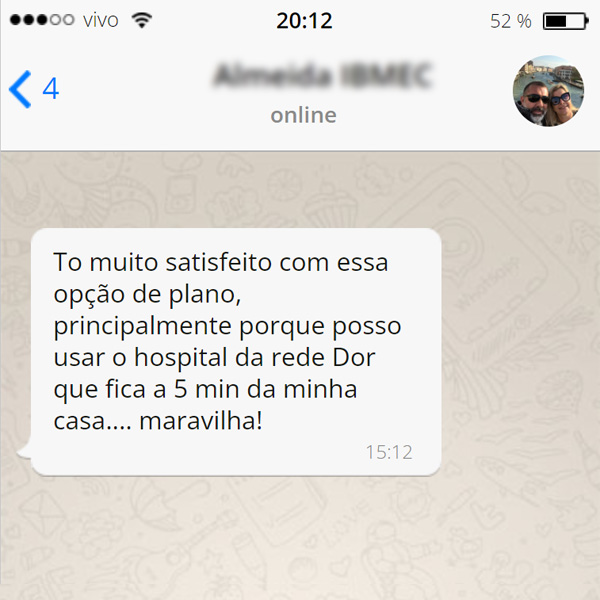 Depoimento de cliente