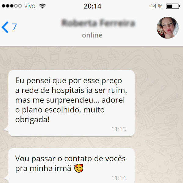 Depoimento de cliente