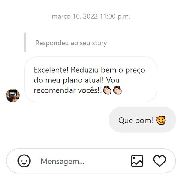 Depoimento de cliente