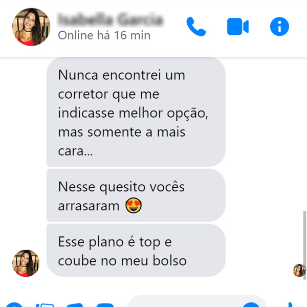 Depoimento de cliente